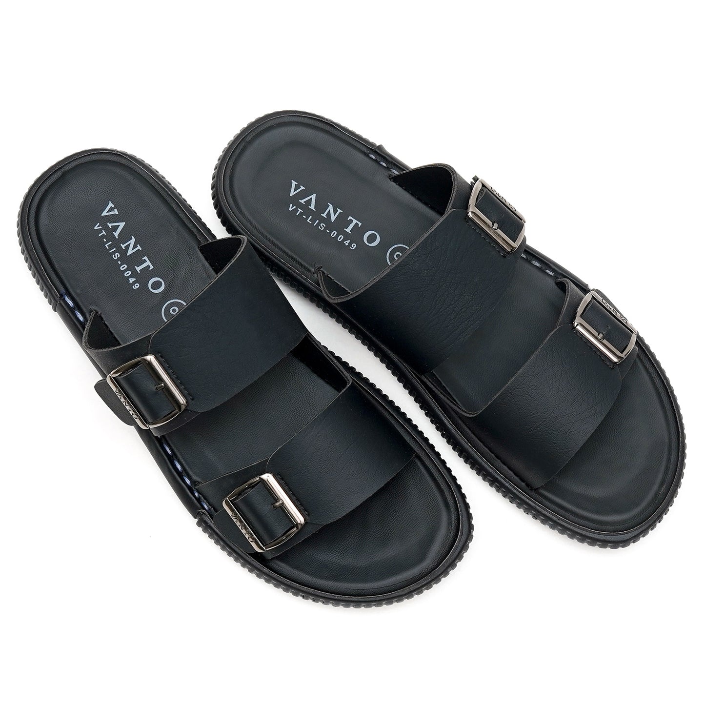 Men's Classic Double Buckled Slippers