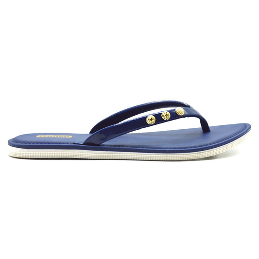 LuxeCharm Navy Flip-Flops