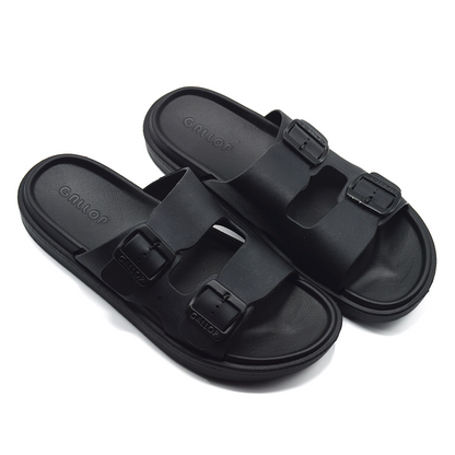 Men’s Double Buckle Comfort Slides