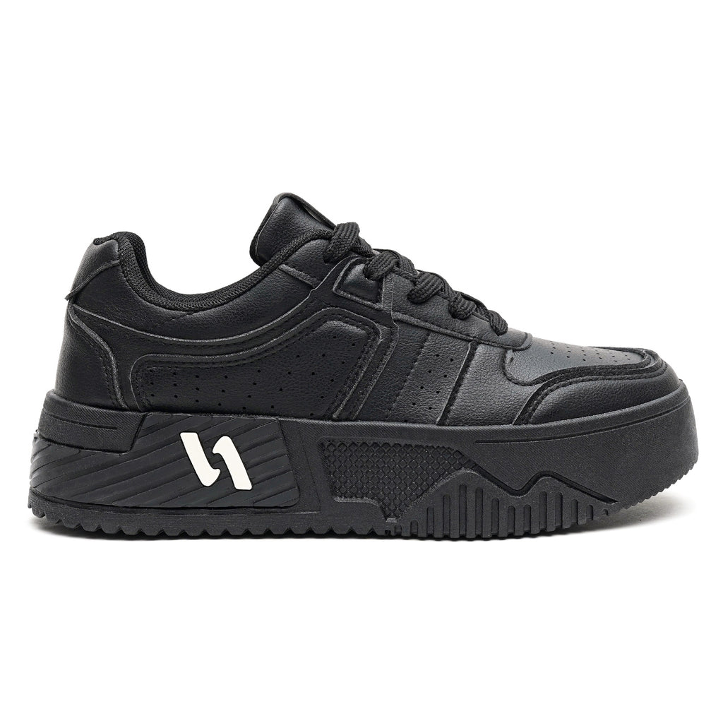 Buy Chunky Sole Women Sneakers - Black Trendy Shoes For Women - Vento