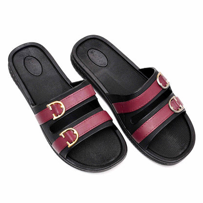 Women Double Buckled Slides