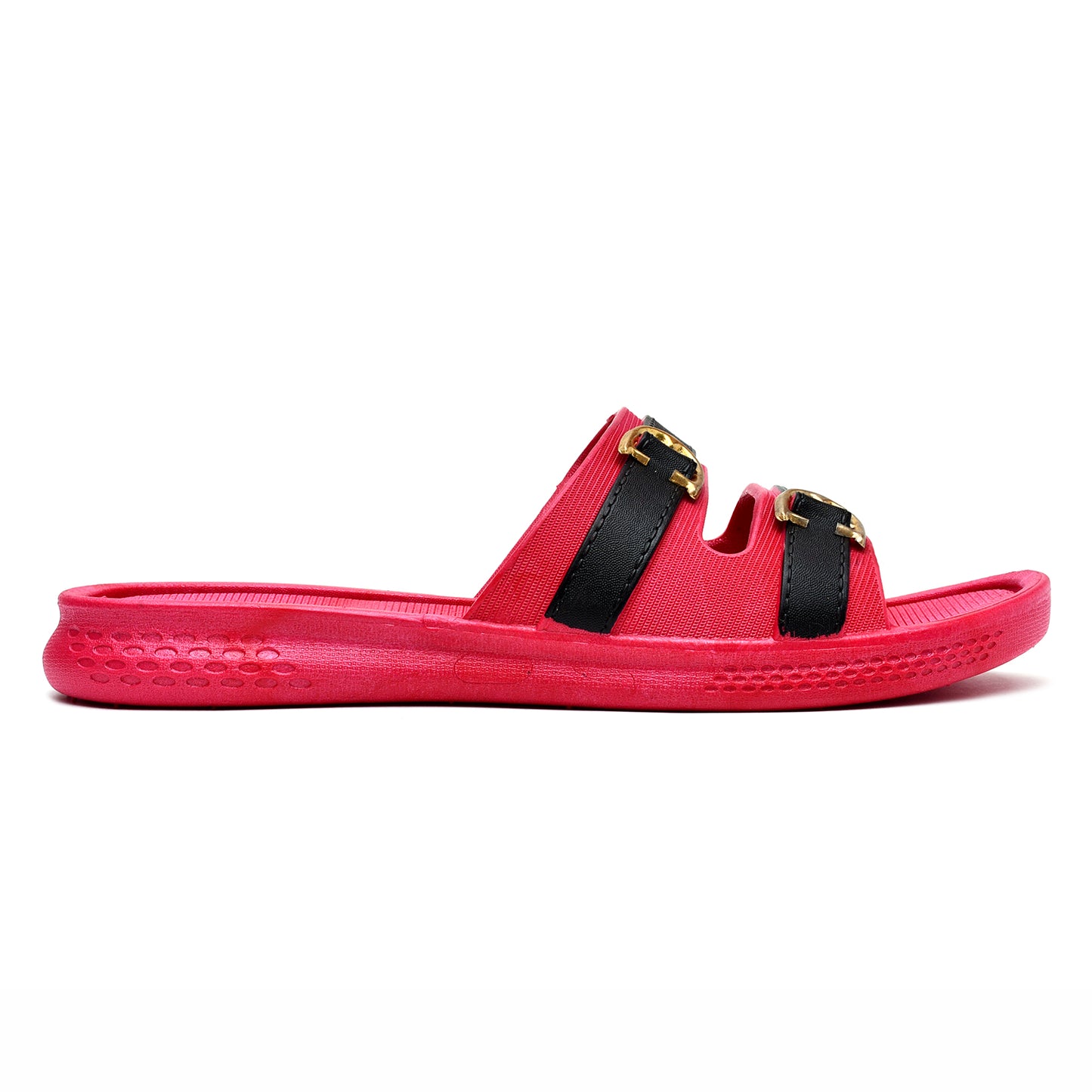 Women Double Buckled Slides