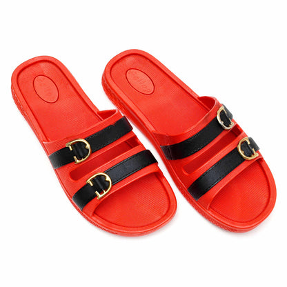 Women Double Buckled Slides