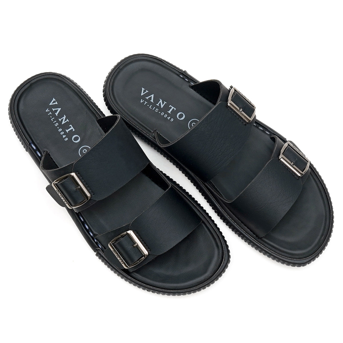 Men's Classic Double Buckled Slippers Main image