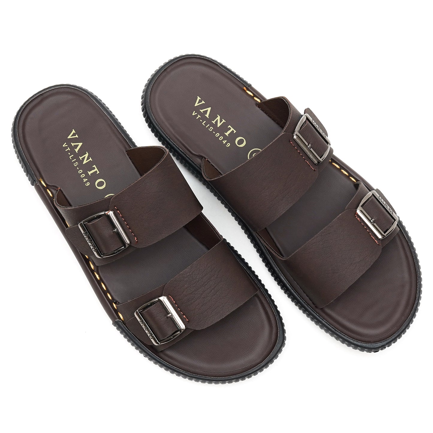 Men's Classic Double Buckled Slippers