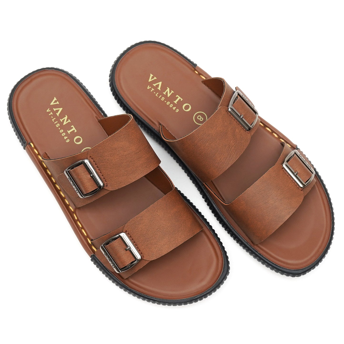 Men's Classic Double Buckled Slippers