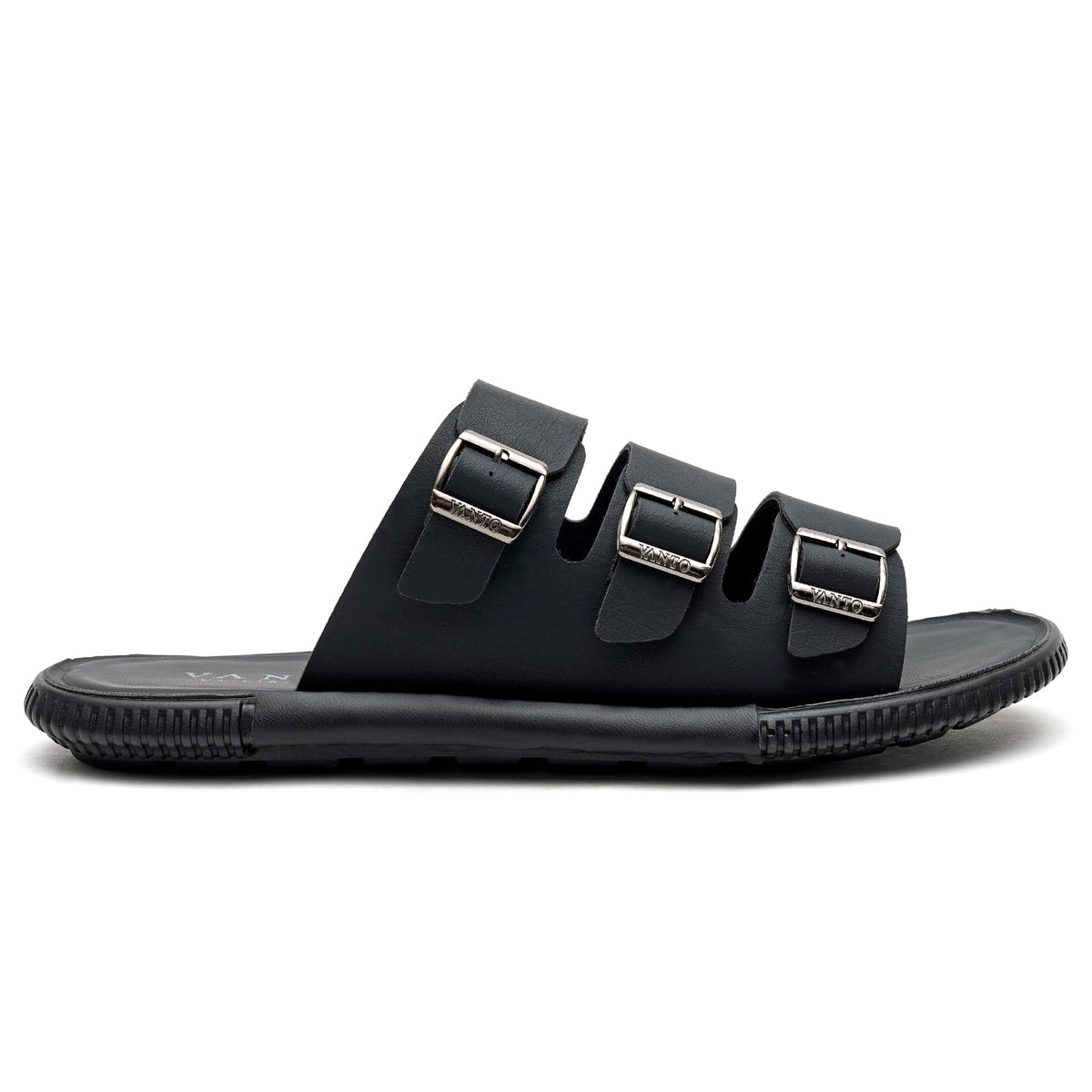 Men's Classic Triple Buckled Slippers