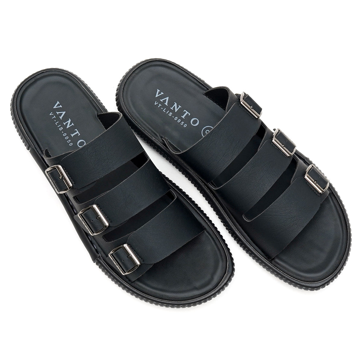 Men's Classic Triple Buckled Slippers