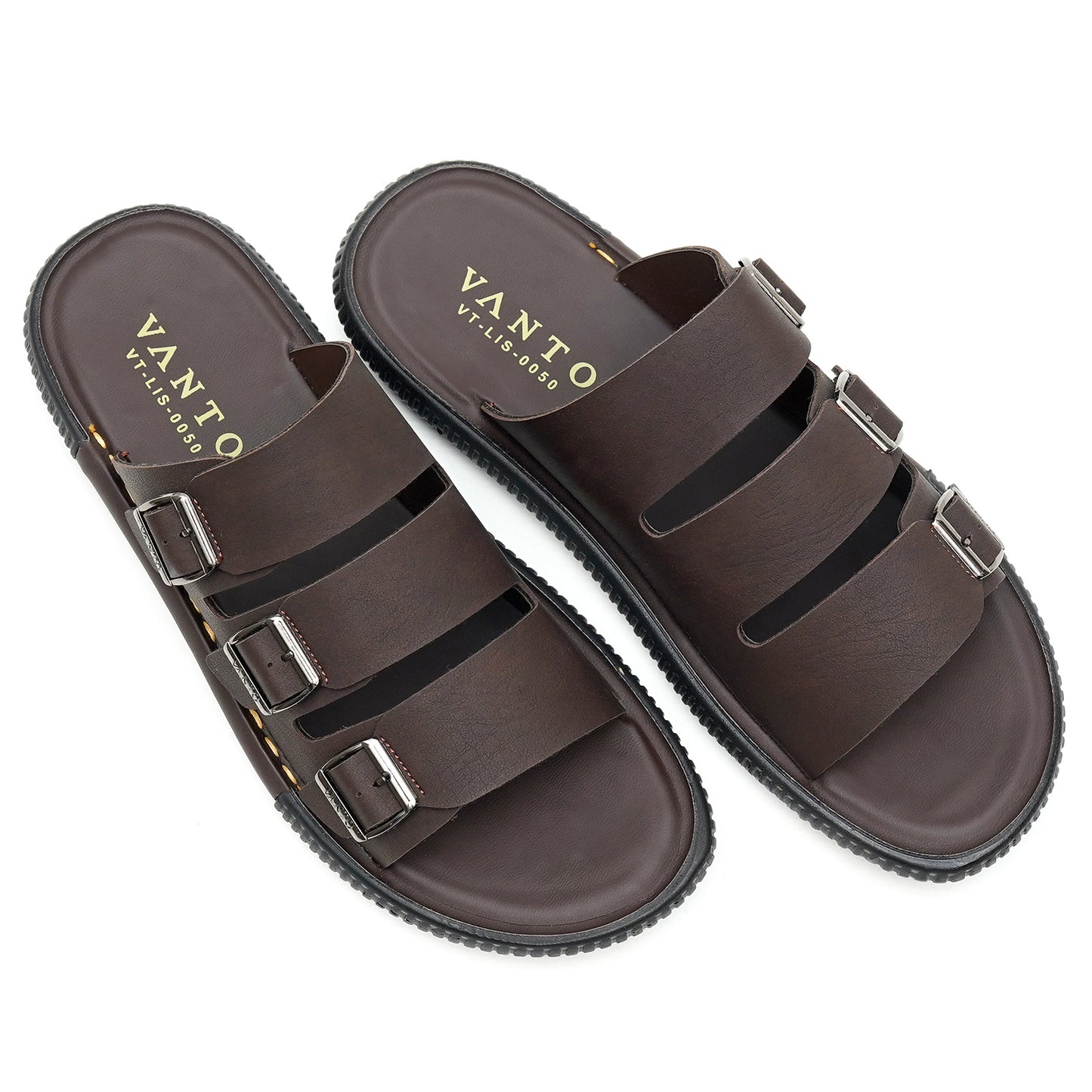Men's Classic Triple Buckled Slippers