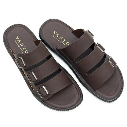 Men's Classic Triple Buckled Slippers