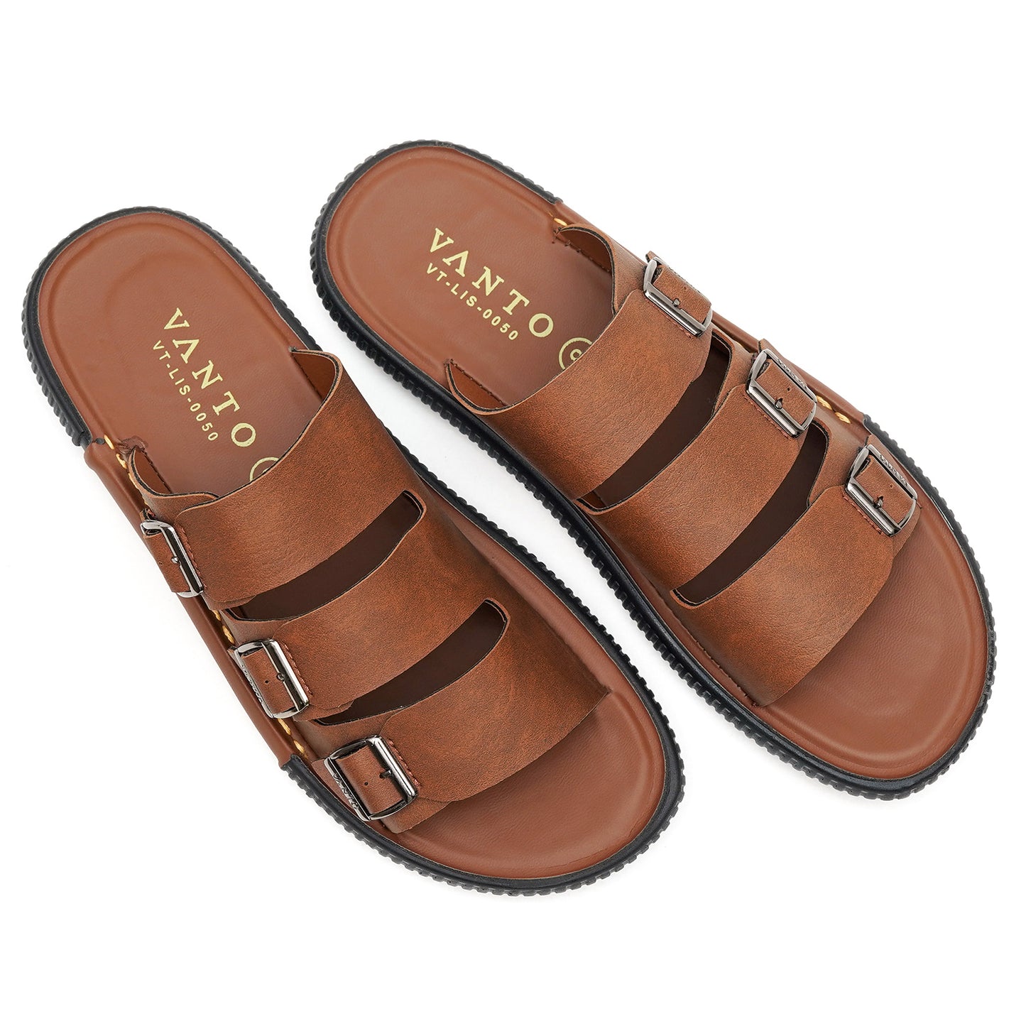 Men's Classic Triple Buckled Slippers