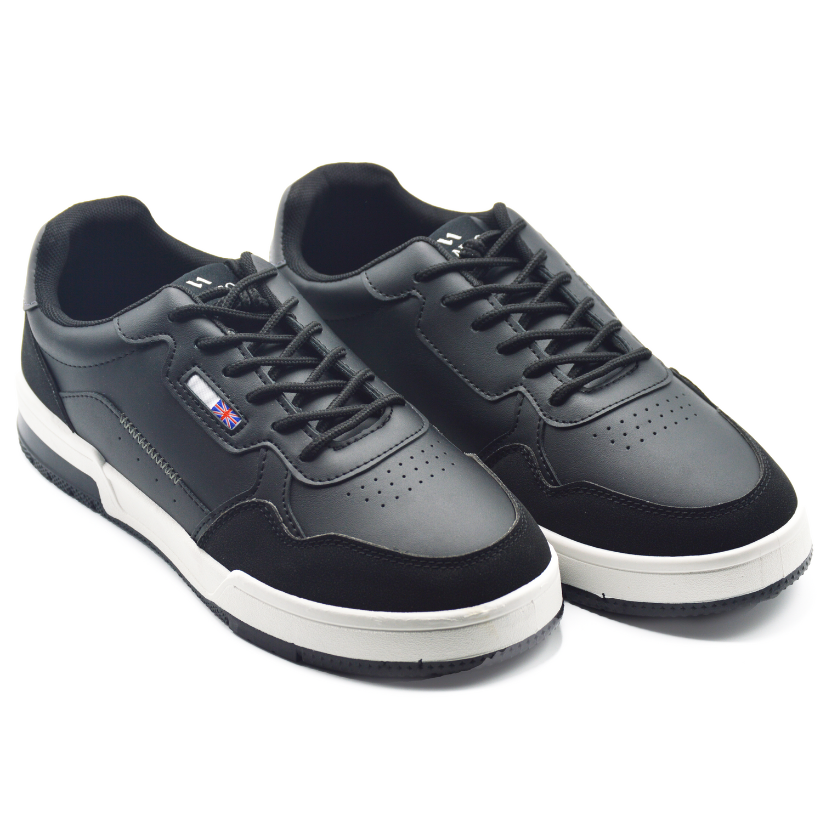 black leather sneaker for men by vanto